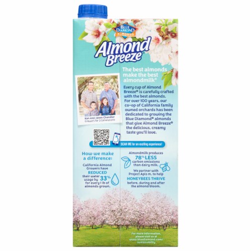 Almond Breeze® Vanilla Unsweetened Almond Coconut Milk Perspective: back
