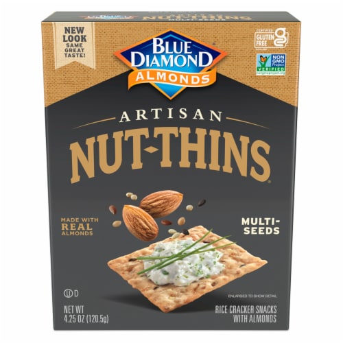 Blue Diamond Almonds Nut-Thins Multi-Seeds Artisan Rice Crackers Perspective: back
