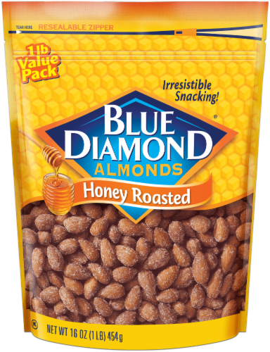 Blue Diamond® Honey Roasted Almonds Perspective: back