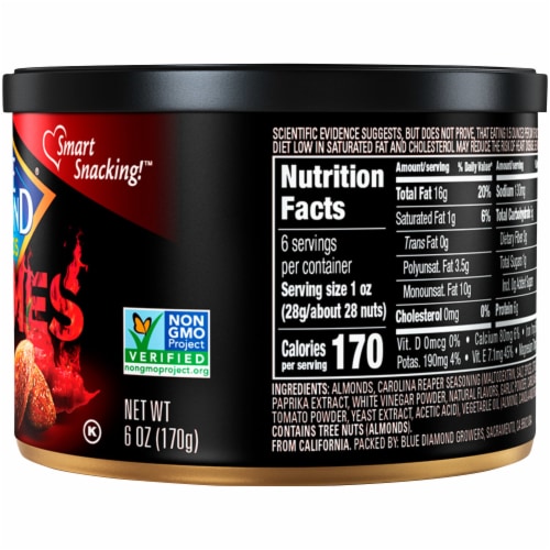Blue Diamond® Xtremes Carolina Reaper Almonds Perspective: back