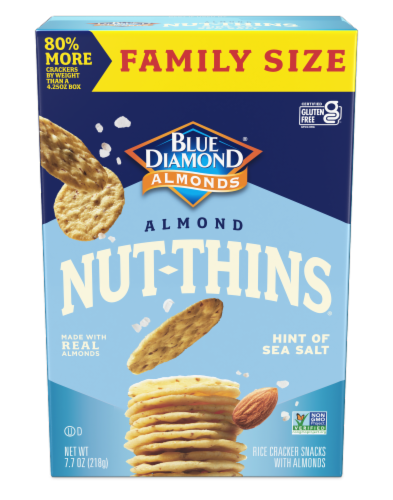 Blue Diamond® Nut-Thins® Hint of Sea Salt Almond Rice Crackers Perspective: back