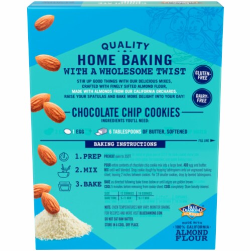 Blue Diamond® Almond Flour Chocolate Chip Cookie Mix Perspective: back