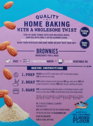 Blue Diamond® Gluten-Free Almond Flour Brownie Mix Perspective: back