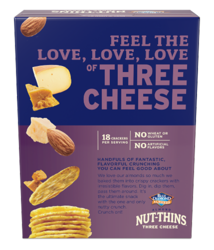 Blue Diamond® Nut-Thins® Three Cheese Almond Rice Crackers Perspective: back