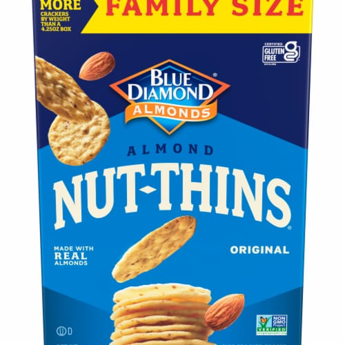 Blue Diamond® Nut-Thins® Original Rice Almond Crackers Perspective: back