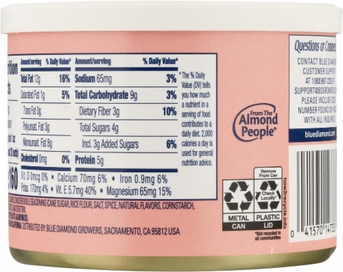 Blue Diamond® Snickerdoodle Flavored Almonds Perspective: back