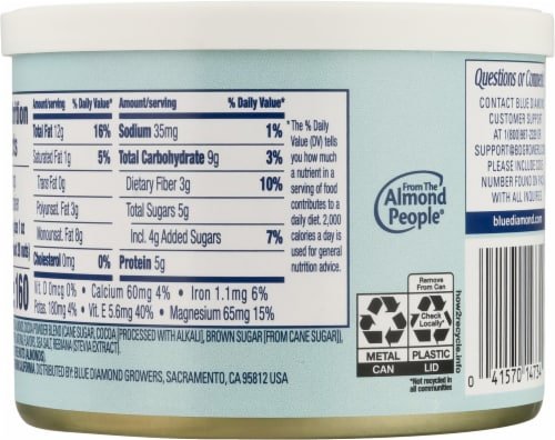 Blue Diamond® Peppermint Cocoa Flavored Almonds Perspective: back