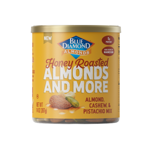 Blue Diamond® Deluxe Honey Roasted Mixed Nuts Perspective: back