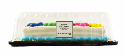 Bakery Fresh Party Balloon Sheet Cake Perspective: back
