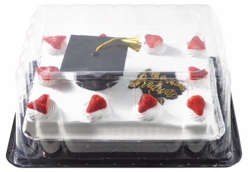 Bakery Fresh Congratulations Graduate Tres Leches Two Layer Quarter Sheet Cake Perspective: back