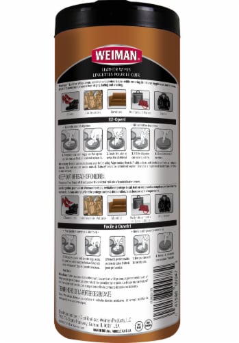 Weiman® Leather Wipes Perspective: back