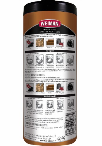 Weiman® Leather Wipes Perspective: back
