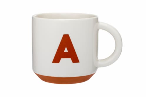 Clayart Clay Letter Monogram Mug Perspective: back