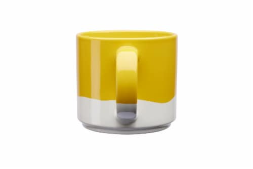 Clay Art Dip Base Mug - Yellow Perspective: back