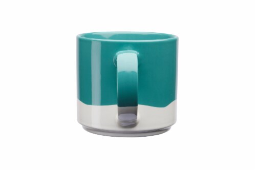Clay Art Dip Base Mug - Teal Perspective: back