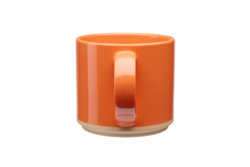 Clay Art Peach Orange Clay Base Mug Perspective: back