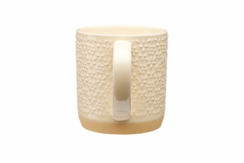 Clay Art Glaze Dots Mug - Cream Perspective: back