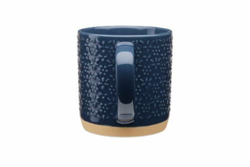 Clay Art Glaze Dots Mug - Blue Perspective: back