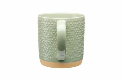 Clay Art Glaze Dots Mug - Green Perspective: back