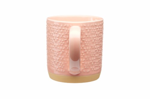 Clay Art Glaze Dots Mug - Pink Perspective: back