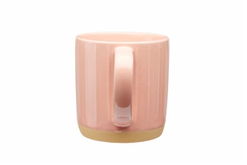 Clay Art Glaze Lines Mug - Pink Perspective: back