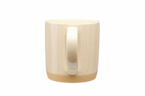 Clay Art Cream Glaze Lines Mug Perspective: back
