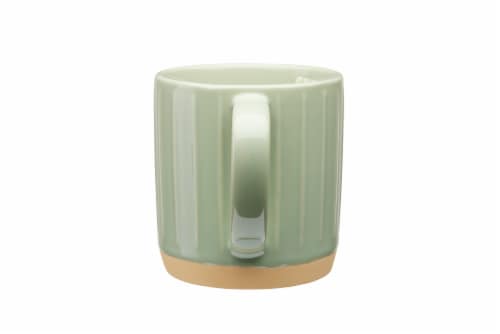 Clay Art Glaze Lines Mug - Green Perspective: back
