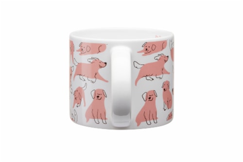 Clay Art Dogs Mug Perspective: back