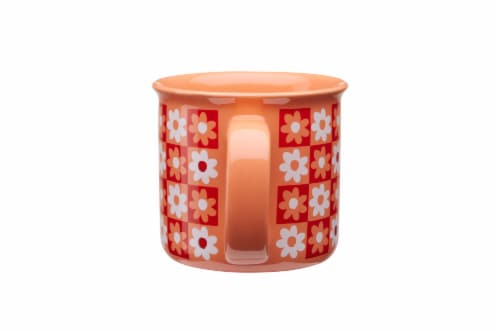 Clay Art Orange Daisy Mug Perspective: back