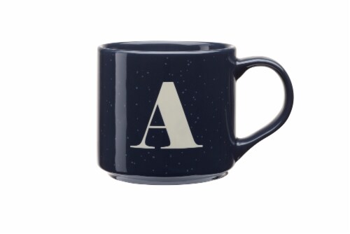Clay Art Monogram Mug Navy Perspective: back