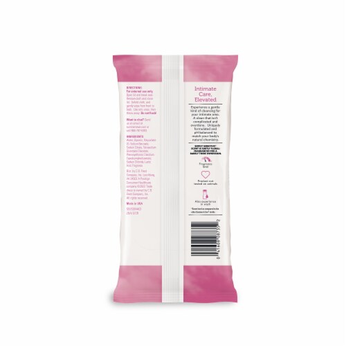 Summer's Eve Simply Sensitive Feminine Wipe Perspective: back