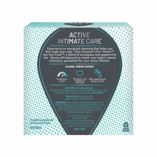 Summer's Eve® Active Cleansing Cloths Perspective: back