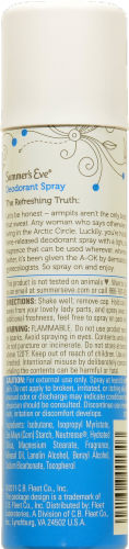 Summer's Eve Baby Powder Deodorant Spray Perspective: back