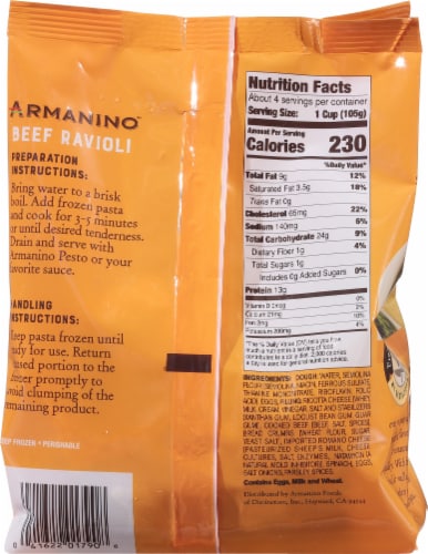 Armanino Beef Ravioli Perspective: back