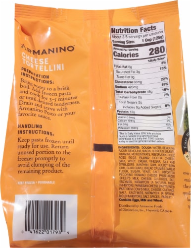 Armanino™ Cheese Tortellini Perspective: back