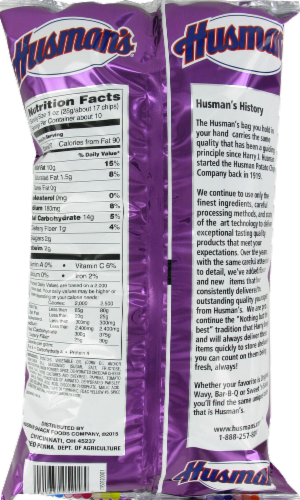 Husman's Sweet 'n Sassy Bar-B-Q Chips Perspective: back