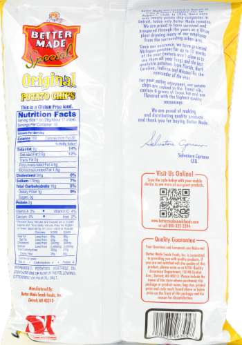 Better Made® Special Original Potato Chips Perspective: back