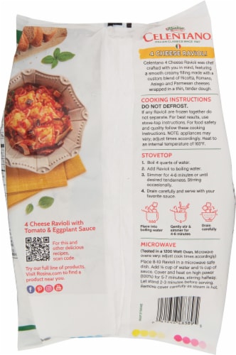 Celentano® Four Cheese Ravioli Perspective: back