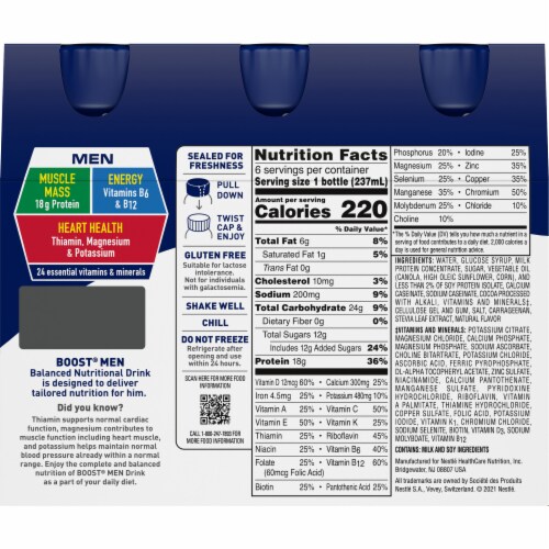 Boost® Men Rich Chocolate Balanced Nutritional Drink Perspective: back
