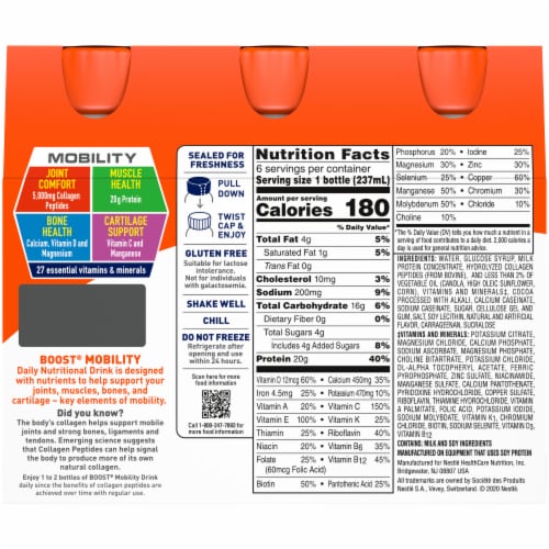 Boost Mobility Rich Chocolate Daily Nutritional Drink Perspective: back