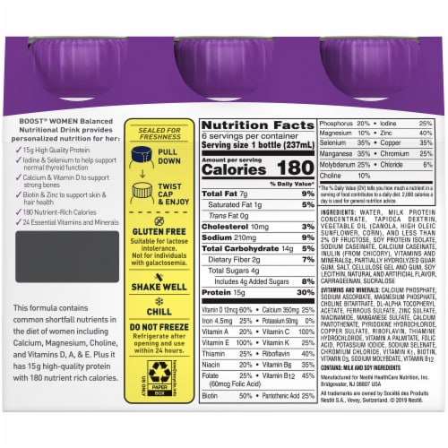Boost Women's Calorie Smart Vanilla Delight Nutritional Drink Perspective: back