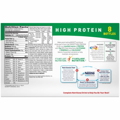 Boost High Protein Vanilla Delight Nutritional Drink Perspective: back