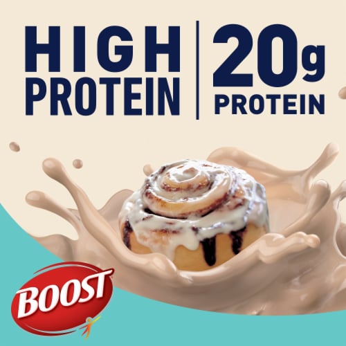 BOOST High Protein Ready to Drink Cinnabon Protein Shake Multipack Perspective: back