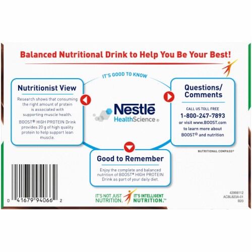 Boost high protein chocolate sensation nutritional drink 24 bottles