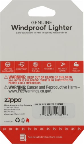 Zippo Windproof Lighter Perspective: back