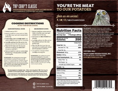 Night Hawk® Top Chop't Classic Frozen Meal Perspective: back