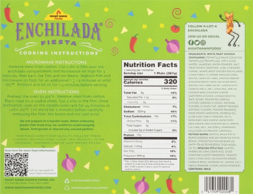 Night Hawk® Fiesta Chicken Enchiladas Frozen Meal Perspective: back