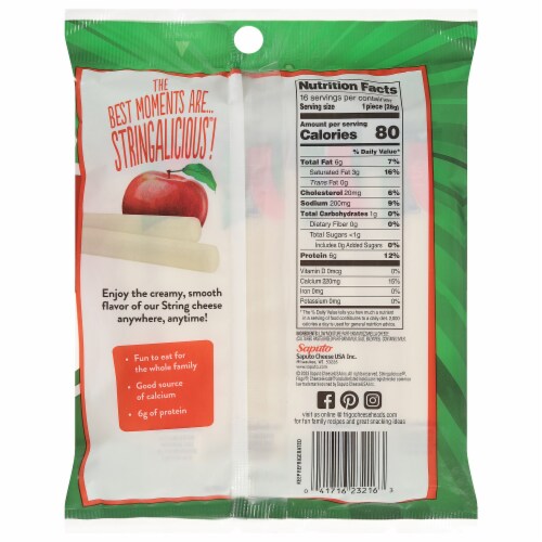 Frigo® Cheese Heads® Original Mozzarella String Cheese Perspective: back
