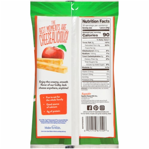 Frigo® CheeseHeads Colby Jack Cheese Sticks Perspective: back