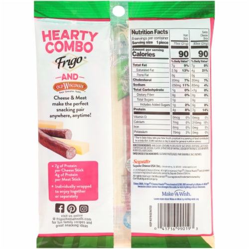 Frigo Ham & Swiss Cheese Sticks Combo Pack Perspective: back